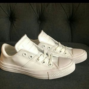 Converse white leather all star sneakers